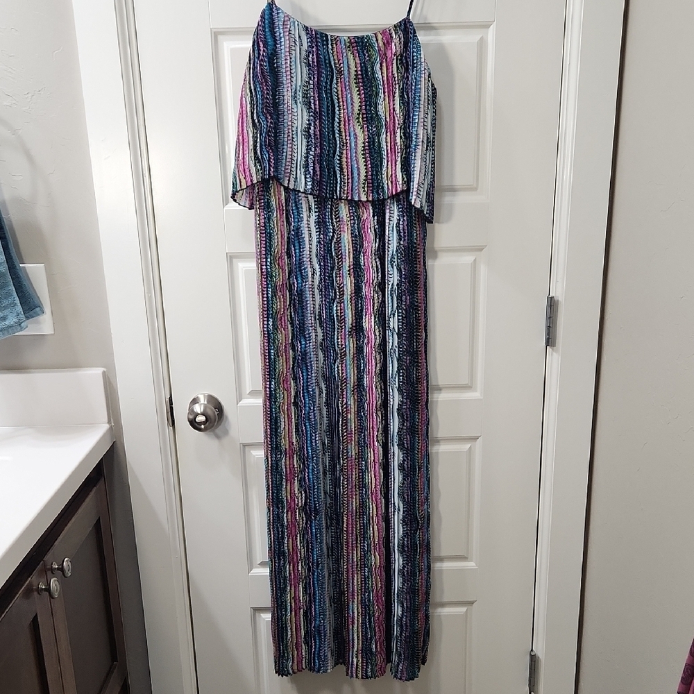 NWT - American Rag Striped Pleated Wedding Guest Dress - Medium